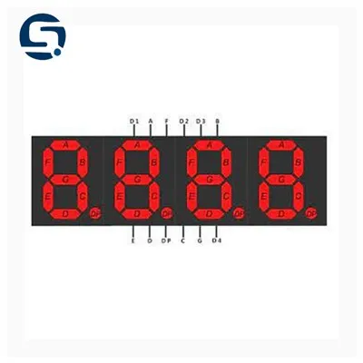 7-segments LED-display 4-siffrig